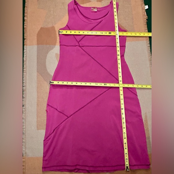 ATHLETA Medium Tall Purple Organic Cotton Tank Dress Seamed Sleeveless - Picture 8 of 10